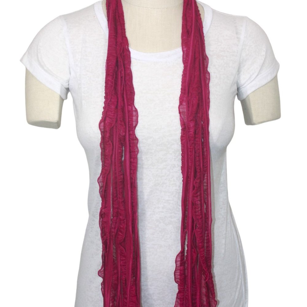 Raspberry Flutter Scarf Lightweight Women Accessory Mult… - Picture 4 of 4